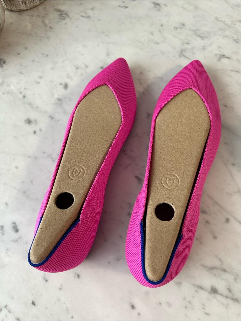 NEW - Rothy's The Point Flat in Dragon Fruit Hot Pink - Picture 3 of 4